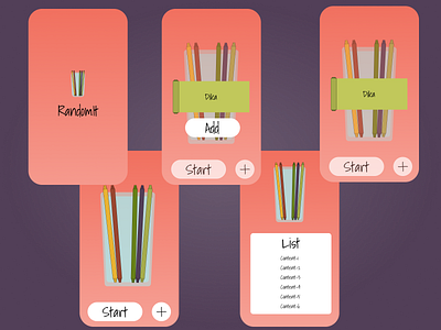 RandomIt design fresh mobile ui