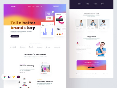 Instagram Marketing Landing Page. branding free ui resource landing page landing page resource marketing landingpage marketing webdesign trendy landingpage ui resource uihut web design web ui web ui design website design