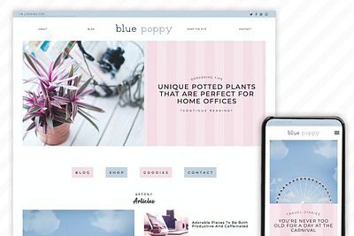 Blue Poppy Wordpress Theme Blog blog template blog theme branding graphic design web designing web template web themes website blog website theme