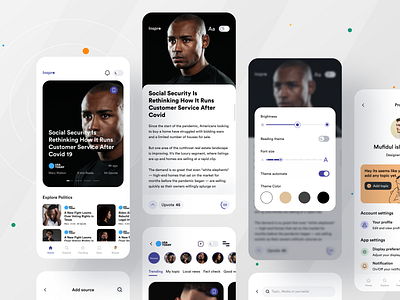 News App I Ofspace clean design creative ui figma design ios app latest news mobile mobile app modern ui newsfeed newspaper ofspace agency