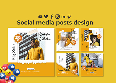 Social media post design agency banner banner banner template fashion design flyer graphic design sale design social media post design