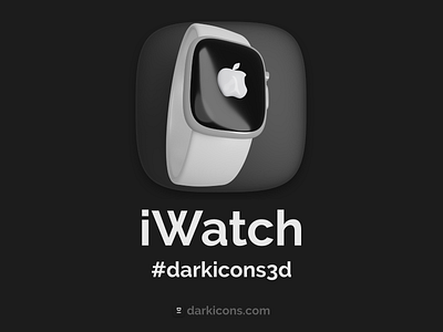 iWatch 3D Icon 3d 3dicon apple darkicons3d design download icon ios iwatch mobile