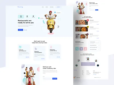 Landing page exploration on Delivery service website bestshot creativeui creativeux creativewebsite design elegantdesign landingpage logo minimaldesign simple ui ui ux ui design uidesign uiux userexperience userinterface ux webdesign webdesigning
