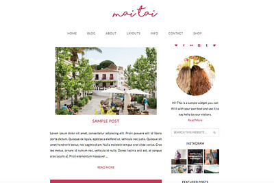 MAI TAI WORDPRESS THEME blog blog template blog theme blogger blogging branding graphic design web theme wordpress blog wordpress template wordpress theme