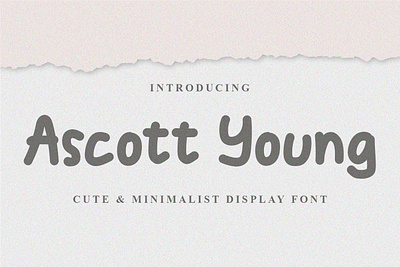 Ascott Young Font branding design display font graphicdesign handlettering handwritten font illustration logo unique