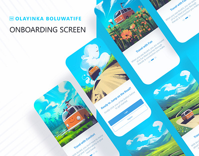 Onboarding screen for a travel app design illustration ui ui ux ui ux design uidesign ux uxdesign