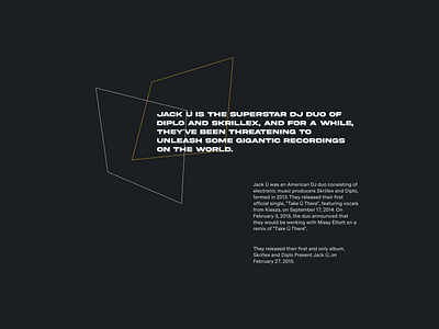 Jack U Promo concept jacku music promoconcept promoweb skrillex typography ui