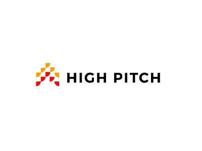 High Pitch bold branding construction geometric house logo logodesign modern roof