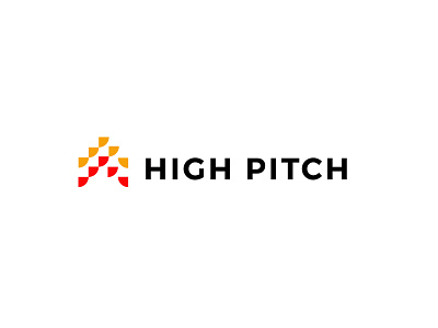High Pitch bold branding construction geometric house logo logodesign modern roof