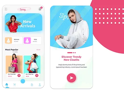 Cloth shop Mobile app ui design mobile app ui design