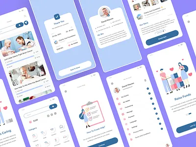 Charity UI Design graphic design