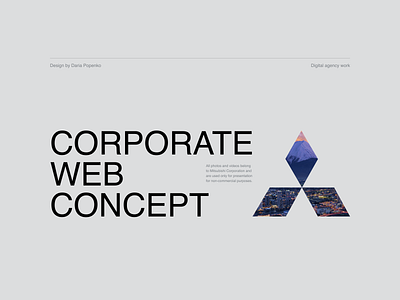 Mitsubishi corp. concept branding corporate graphic design logo typography ux webconcept