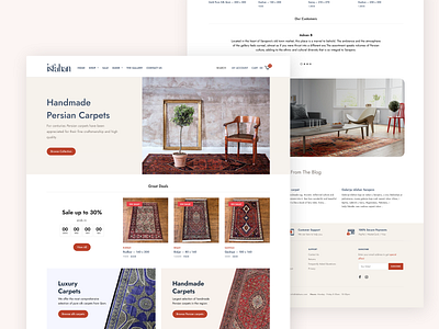 E-commerce web design & development carpet design e commerce e commerce web design iran carpet oriental persian carpet ui design web design