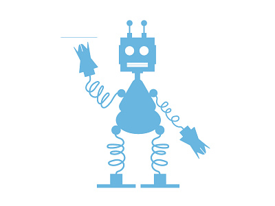 Robotomba adobe illustrator ai character robot simple vector