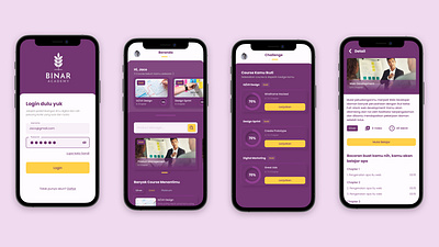 Binar Apps Redesign - Course Apps app art branding clean course cute design flat illustration logo mobile apps product design ui ui design uiux ux ux design