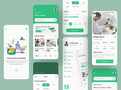 Online Course App app app design application course design education illustration learning logo minimal mobile app online study app ui ux
