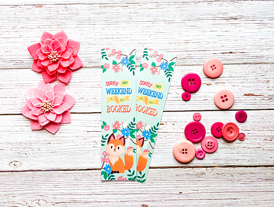 Fox Illustration Bookmark bookmark booknerd design fox graphic designer handlettering illustration typography