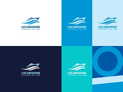 New brand identity for boat rental boat branding design figma interface locamarine logo new rental see