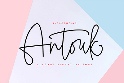 Antouk Signature branding calligraphy card design elegant font graphic design handlettering illustration logo motion graphics t shirt typography