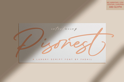Pisonest Signature awesome beautiful branding calligraphy card design elegant font graphic design handlettering handwritten illustration logo magazine motion graphics signature t shirt typography wedding