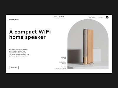 Beosound Emerge — Style Frames // 001 audio clean design figma flat minimal modern typography ui web