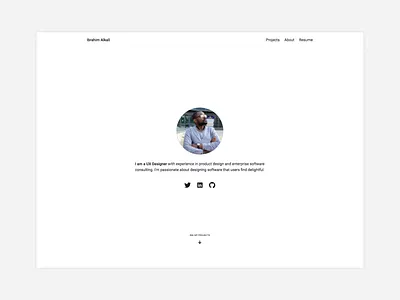 Personal Portfolio minimalistic portfolio website