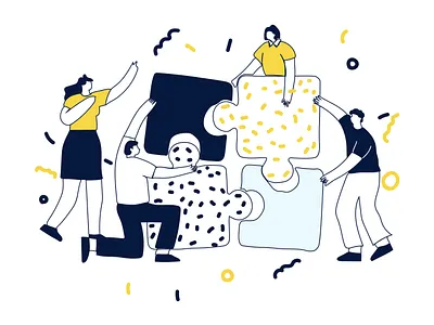 Team Members Illustration branding creatives creativework design designer graphic design handdrawn handdrawn illustration illustration ui vector