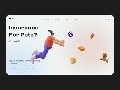 •—• - Style Frames // 002 3d branding clean design illustration insurance minimal typography vector web