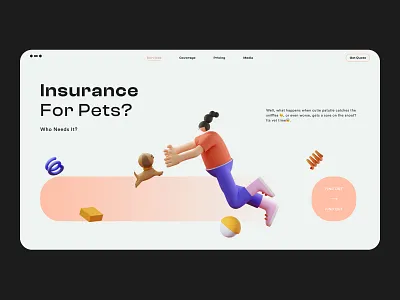 •—• - Style Frames // 003 3d branding clean design insurance minimal typography vector web