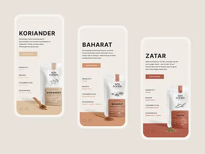 SOS Foods ・ shop consciously app carousel clean design ecommerce flat food light minimal mobile packaging spices ui web web design webdesign website