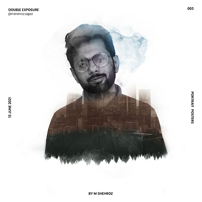 Double Exposure design instagram poster