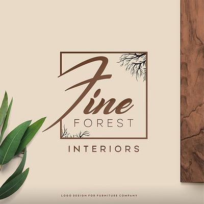 Fine Forest - Emblem Logo Design - Furniture Brand branding graphic design logo