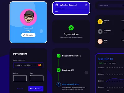 Crypto Components (Dark)