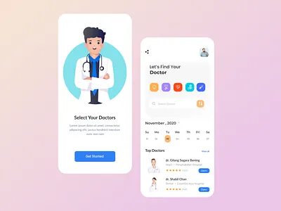 Doctor : Medical Mobile App app clean doctor doctor appointment healthcare helth medical app medicine medical app minimal mobile ui ux