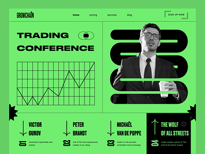 Crypto traders conference binance bitcoin clean coin conference crypto crypto wallet cryptocurrency design ethereum finance landing landing page minimalist money neon nft web design