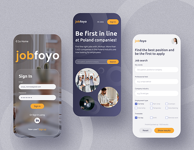 Jobfoyo — job search service design dribbble interface job service ui ux web webdesign