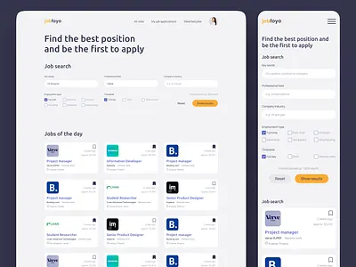 Jobfoyo — job search service app design dribbble interface service ui ux web webdesign