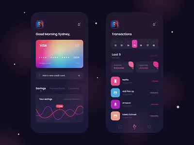 Banking App - Mobile Design 2021 2021 design 2021 trend alphadesign banking banking app clean crypto crypto banking dark mobile dark mode design designs illustration logo mobile mobile design mobile ui ui ux