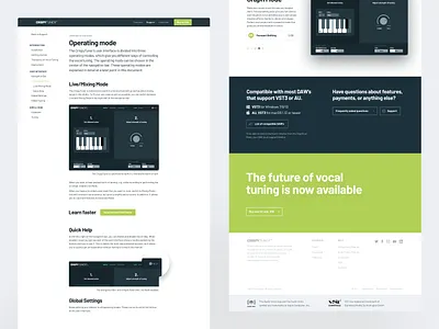 Documentation VST Plug-In clean design docs documentation flat kalman landing layout light magyari page plugin vst web