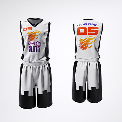 Queen City SUNS Jersey Design (Home version) brand identity brand strategy clothing design graphic design jersey product design