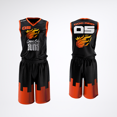 Queen City SUNS Jersey Design (Away version) basketball brand identity brand strategy clothing design design graphic design jersey logo design sports