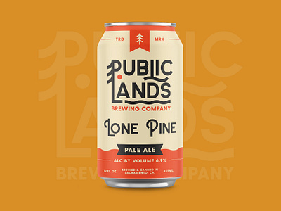 Public Lands Brewing Co. - Beer Label badge badge design beer beer label design beer labels branding brewing brewing company design design label flat design illustration label labels logo nature typography ui vintage vintage design