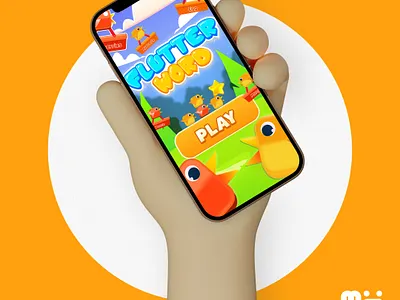 Flutter word game | Title Screen app design artist daily challange design game illustration logo mobile mobile game ui app ui designer uidesign unity userinterface
