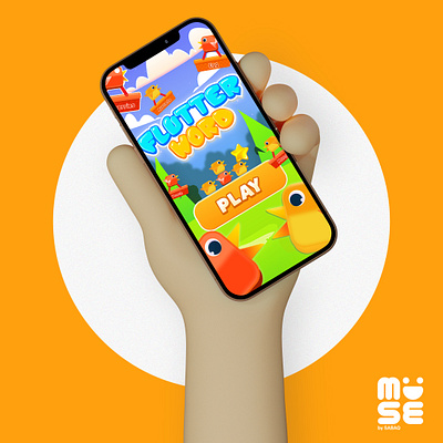 Flutter word game | Title Screen app design artist daily challange design game illustration logo mobile mobile game ui app ui designer uidesign unity userinterface