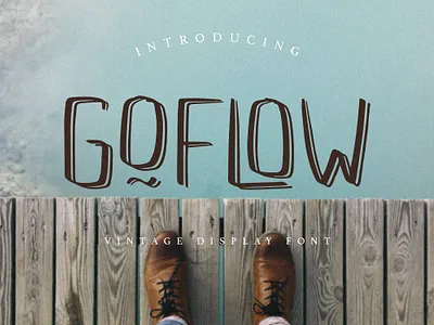 GOFLOW Handwritten Display Font alphabetical