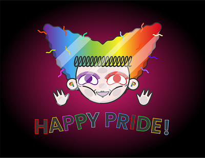 Happy Pride from Young Po be proud design eccentric funny graphic design graphics happy pride illustration illustrator interesting pride pride month quirky