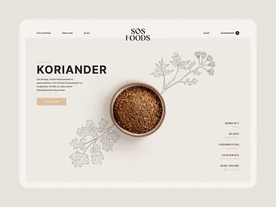 SOS Foods ・ in focus animation app clean design ecommerce flat food header illustration light minimal spices ui web web design webdesign website