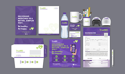 Stationery Design (TrueMD) brand identity branding brochure layout business card company profile corporate brochure corporate identity flyer design graphic design illustration letterhead logo design stationery design trifold brochure design