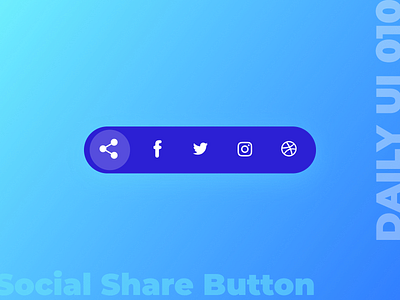 Daily UI #010 - Social Share Button app app design dailyui dailyui001 dailyuichallenge design ui