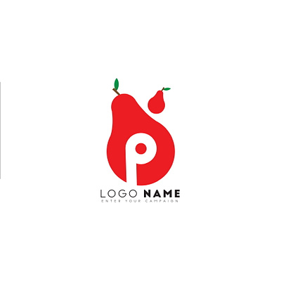 Red Pear Illustration logo design branding design food fruit graphic design illustration logo vector